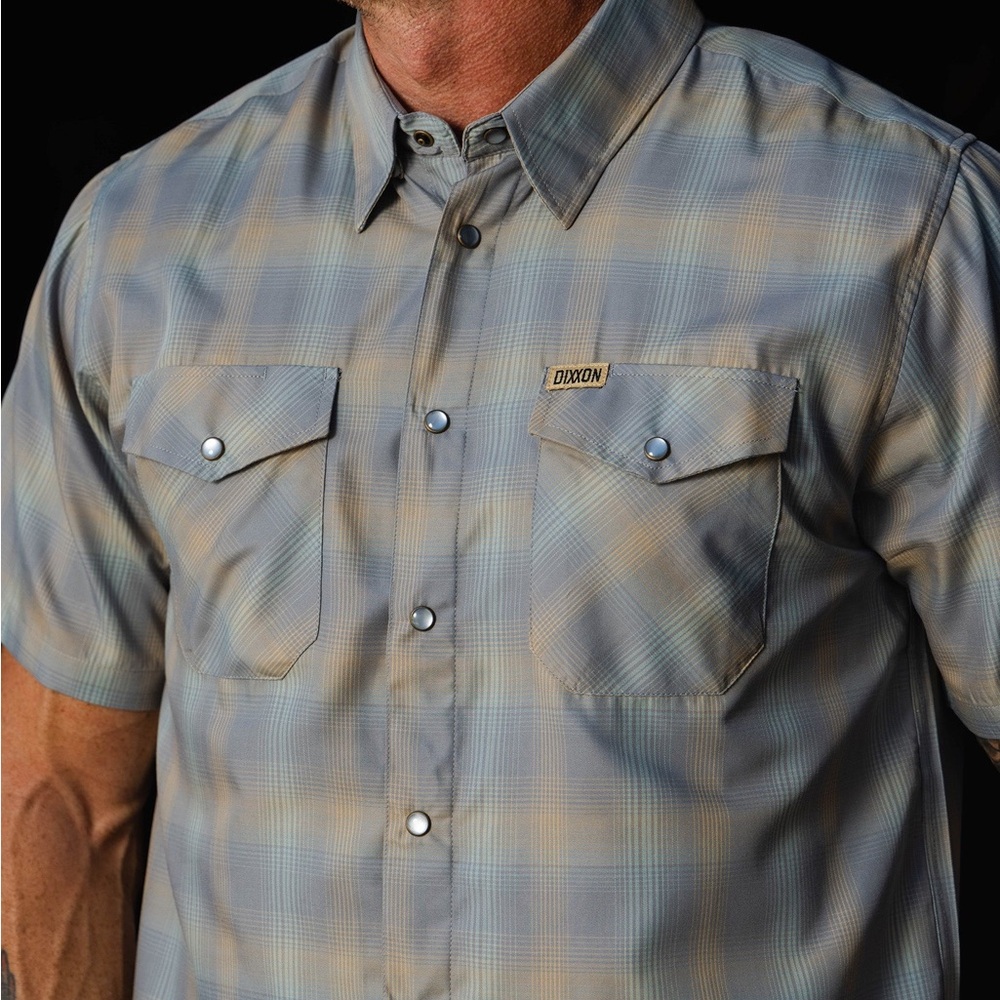 DIXXON Generations Bamboo Men's Blue and Tan Plaid Shirt 2XL NWT in bag
